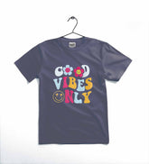 Good Vibes Only Printed Kids T-Shirt ~ 12-18 Months (Black)