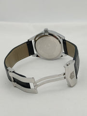 Luxury Black Analog Men Watch – Leather Strap (Carrera Style)