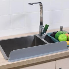 Reusable Silicone Sink Splash Guard – 14 Inch Splashproof Countertop Water Barrier With suction (Random Color)